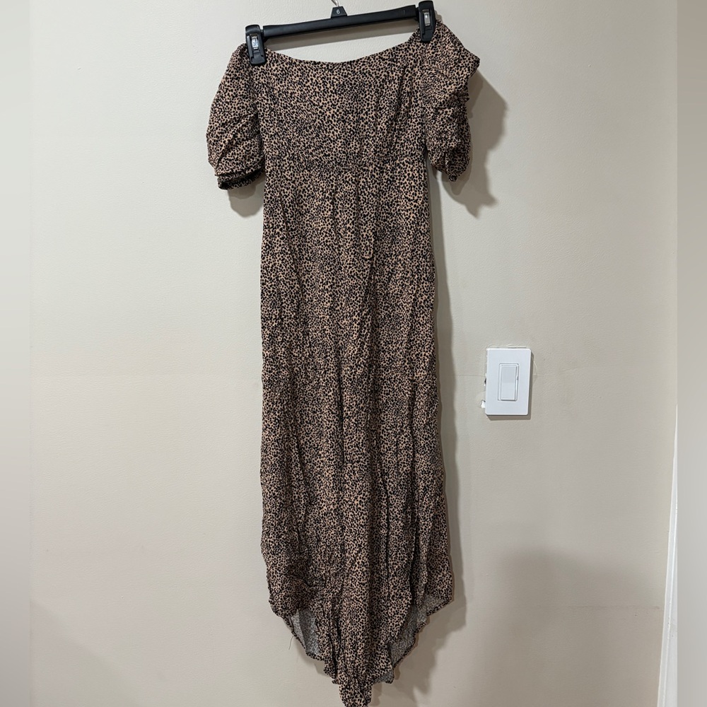 Off the shoulder Cheetah Jumpsuit